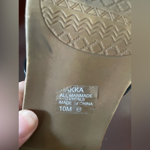 Jellypop Zipper Back Heel Ankle Strap Sandals Black Manmade Women’s Size 10 - Picture 10 of 11